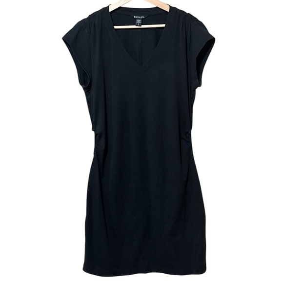 EUC - Athleta Effortless Tee Dress - Size Large - Black - Picture 4 of 6